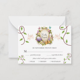 Exempelvis White Påsk Vibe Forest Bunny OSA Anteckningskort