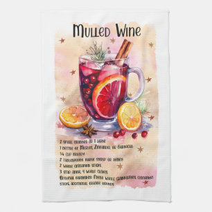 Exemplar av cute mulled vin kökshandduk
