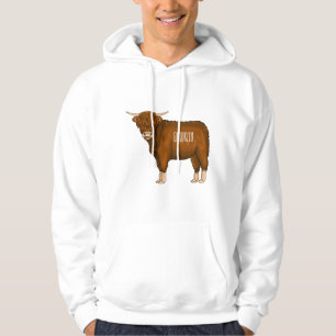 Exemplar på tecknad av höstko hoodie