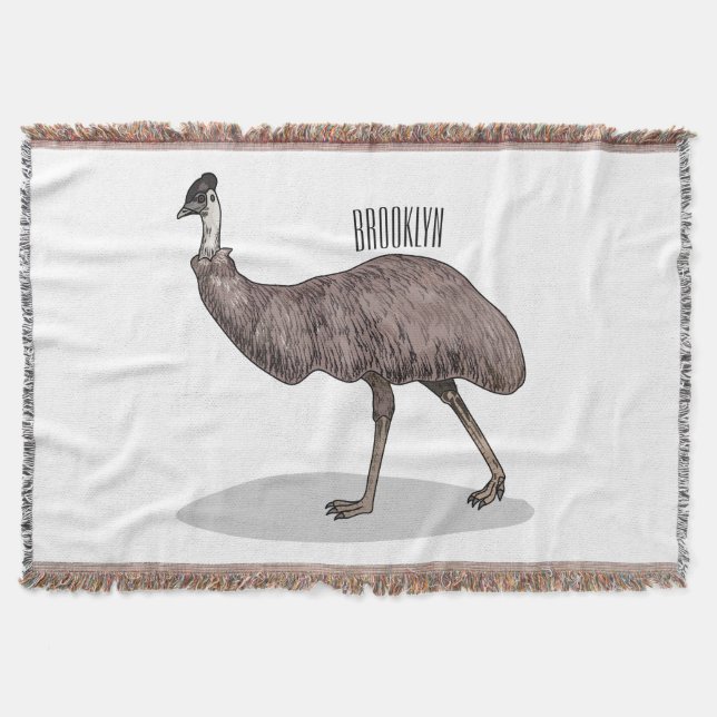 Exemplar på tecknaden av Emu-fåglar Filt (Framsidan)