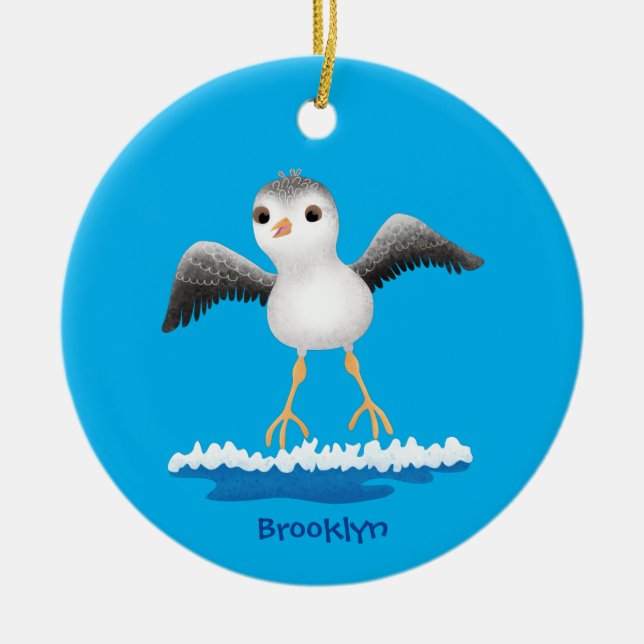 Exemplar på tecknaden för sandpiper i Cute baby  Julgransprydnad Keramik (Framsidan)