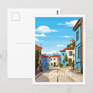exemplet Barcelona Portugal vintage resor Vykort