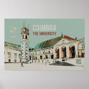 Exemplet Coimbra före detta Universiteten, Portuga Poster