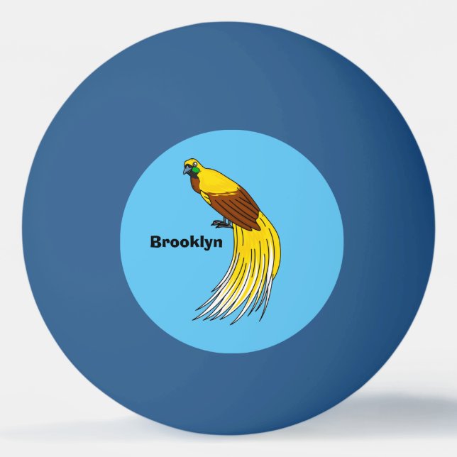 Exemplet Cute Mindre fågeln i paradiset Pingisboll (Framsidan)