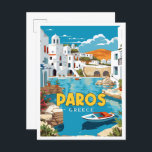 Exemplet Paros Greece vintage resor Vykort<br><div class="desc">illustration av Paros Greece vintage resor ställe</div>
