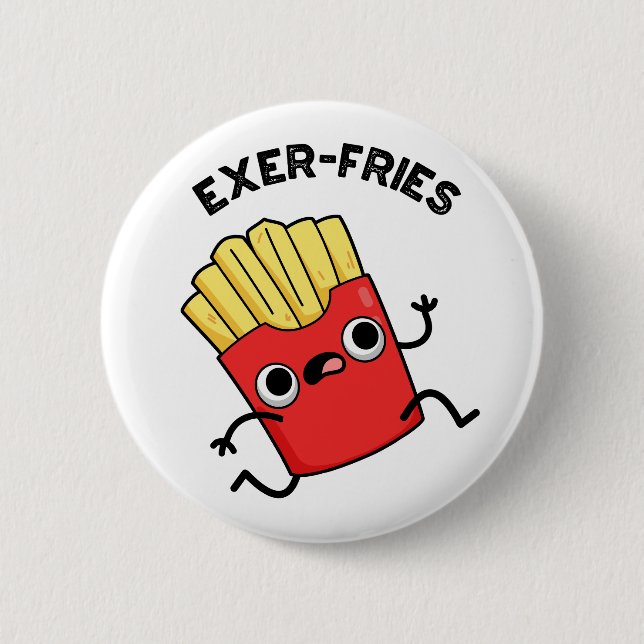 Exer-fries Funny Fries Puns Knapp (Framsida)