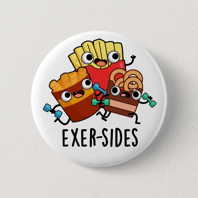Exer-sides Funny Exercise Pun Knapp (Framsida)