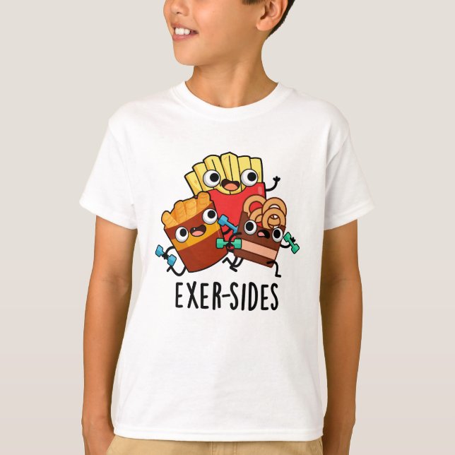 Exer-sides Funny Exercise Pun T Shirt (Framsida)