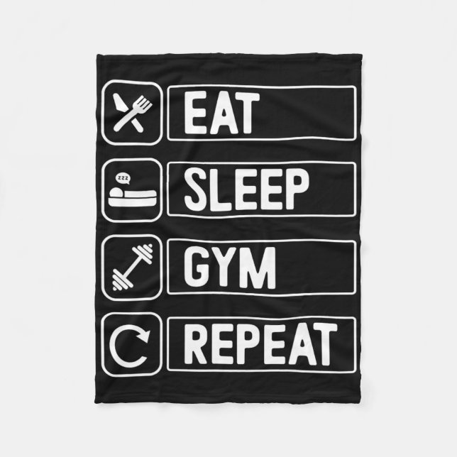 Exercise Bodybuilding Gym Fleecefilt (Framsidan)
