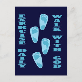Exercise Daily - Walk with God (Matt 11:28-30) Vykort