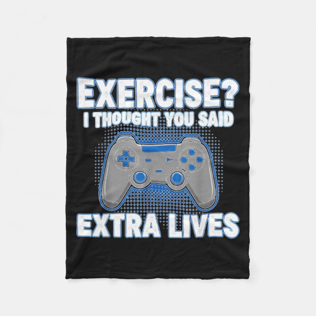 Exercise I Thought You Said Extra Lives Funny Game Fleecefilt (Framsidan)