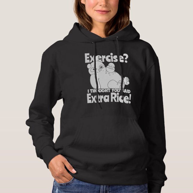 Exercise I Thought You Said Extra Rice  Panda Rice T Shirt (Framsida)