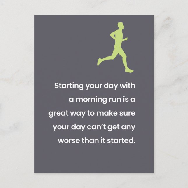 Exercise/Lazy Joke "Just for Roligt" Vykort (Framsida)