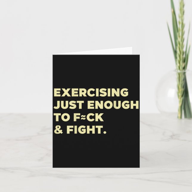 Exercising Just-enough To Fck &amp; Fight Funny (o Kort (Framsida)