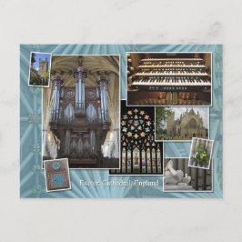 Exeter Cathedral montage England, vycard Vykort