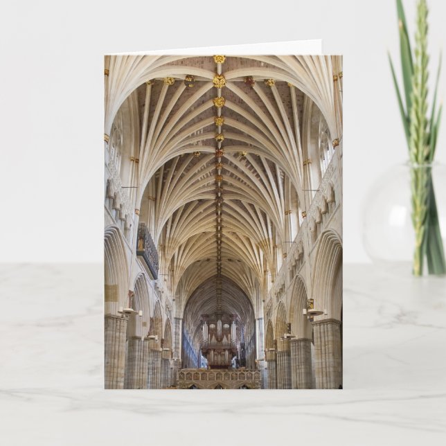 Exeter domkyrkaorgan och tak kort (Framsida)
