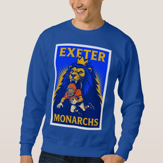 Exeter Monarchs klassiska tröjor. Lång Ärmad Tröja (Framsida)