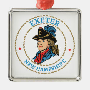Exeter New Hampshire Colonial Julgransprydnad Metall