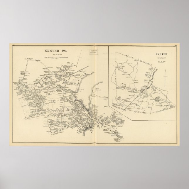 Exeter PO, staden Exeter Poster (Framsidan)