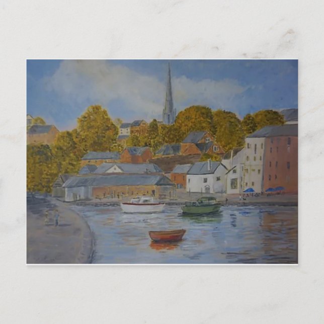 Exeter Quay med båtvykort Vykort (Framsida)