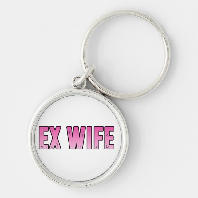 exfru ex make rund silverfärgad nyckelring (Framsidan)