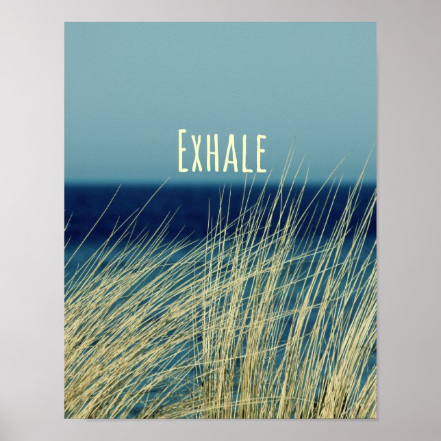 Exhale Calming Ocean Scene Poster (Framsidan)