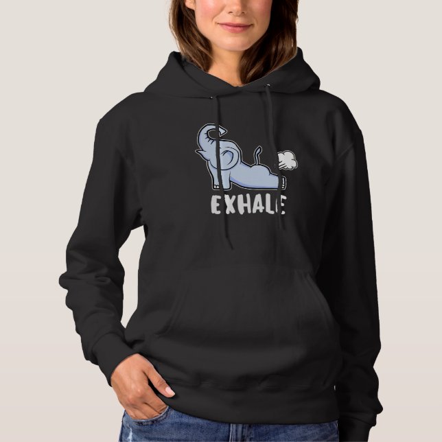 Exhale Yoga Elephant for Elephant T Shirt (Framsida)