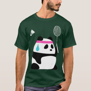 Exhausted Badminton PandaFunny Sweet Badminton Ani T Shirt