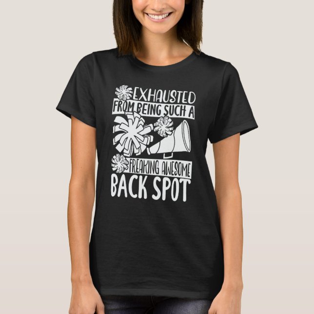 Exhausted From Being Freaking Awesome Back Spot Ch T Shirt (Framsida)