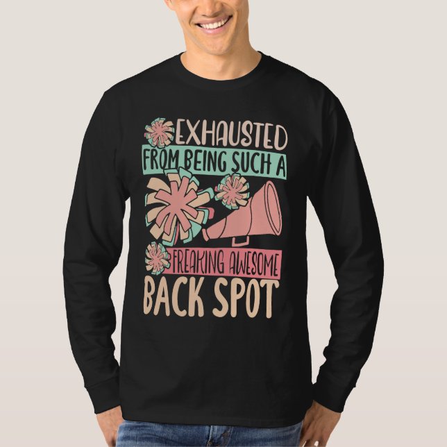 Exhausted From Being Freaking Awesome Back Spot Ch T Shirt (Framsida)