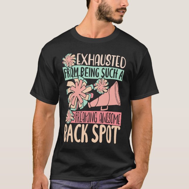 Exhausted From Being Freaking Awesome Back Spot Ch T Shirt (Framsida)
