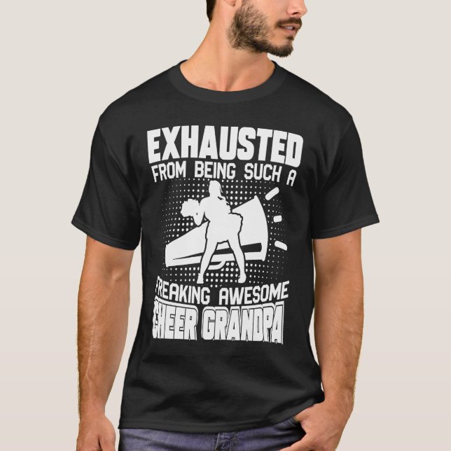 Exhausted From Being Such A Freaking Awesome Cheer T Shirt (Framsida)