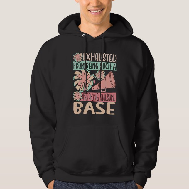Exhausted From Being Such Freaking Awesome Base Ch Hoodie (Framsida)