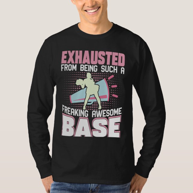 Exhausted From Being Such Freaking Awesome Base Ch T Shirt (Framsida)