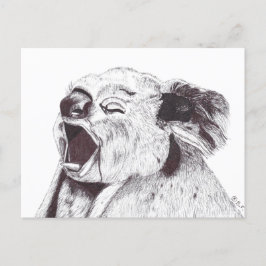 EXHAUSTED KOALA HELG VYKORT