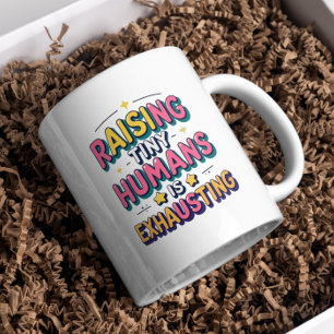 Exhausted Mamma Life Quote - Funny Giftful Mamma Kaffemugg