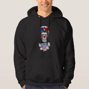 Exhausted Mamma Nurse Life Messy Bun Hair Mor D Hoodie