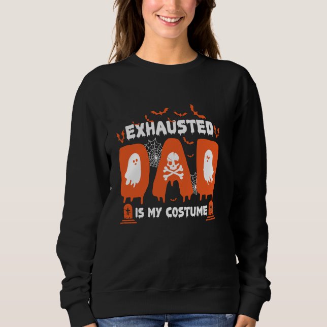 Exhausted Pappa är min kostym som är funny matchan T Shirt (Framsida)