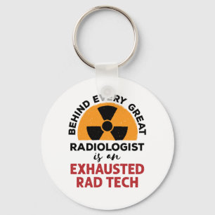 Exhausted Rad Tech Funny Radiologic Technolog Nyckelring