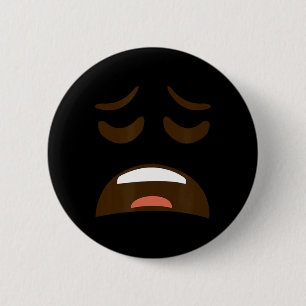 Exhausted Tired Ansikte Emoticon Costume Easy Hall Knapp