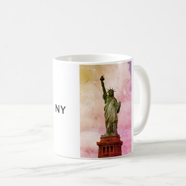 Exilers Mor - Statue NYC (Liberty Island Statue) Kaffemugg (Framsida höger)