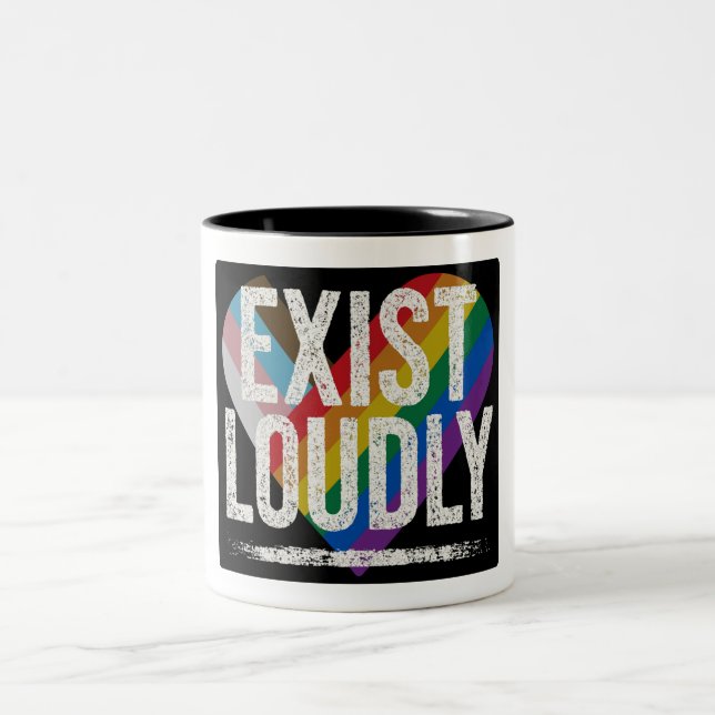 Exist Högljudd Pride Regnbåge Statement Mugg (Center)
