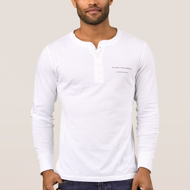 Existence manar Henley långärmad Tröja (Framsida)