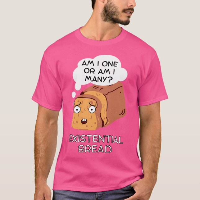 Existent Bread Kawaii Bread Pun T Shirt (Framsida)