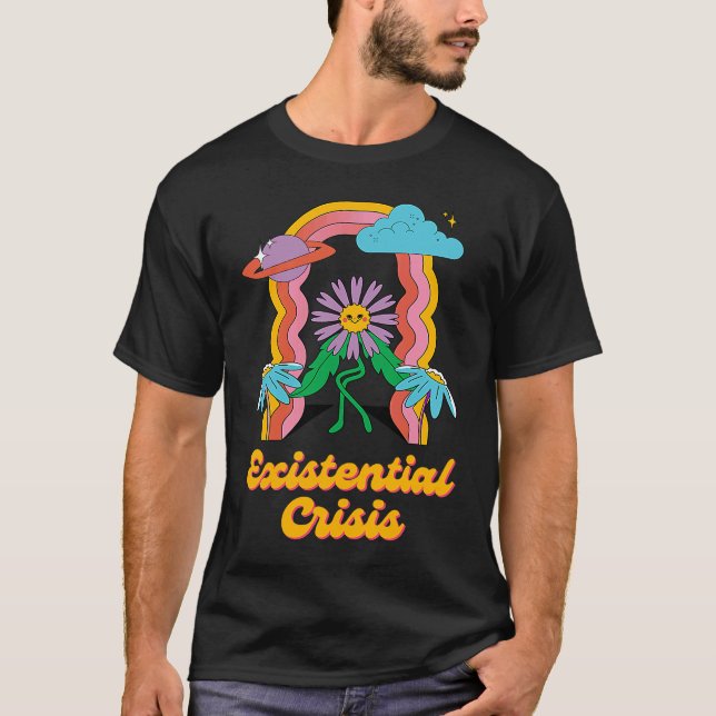 Existential Crisis Retro Toon Existentialism Philo T Shirt (Framsida)