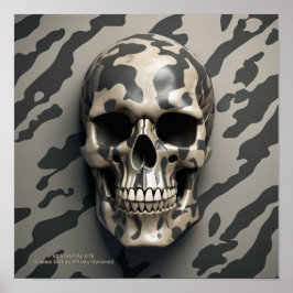EXISTENTIAL LITE Memento Mori Camo Skull Poster