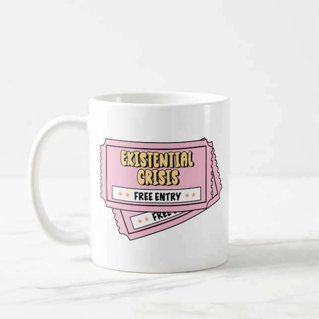 Existentiel Kris Rolig Biljett Kaffemugg (Vänster)