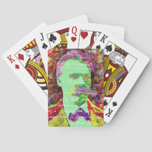 Existentiell Friedrich Nietzche tysk filosof Spelkort