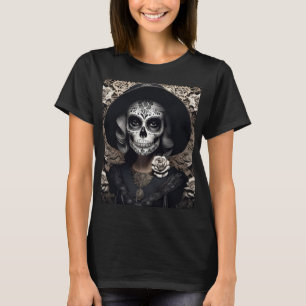 EXISTENTIELL LITE Vintage Femme Skull Porträtt 3 T Shirt