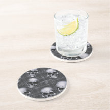 EXISTENTIELLA LITE- Döskallar på Tartan B/ W Round